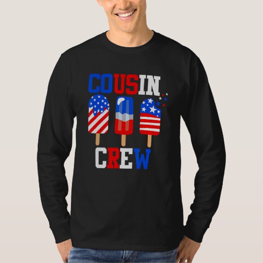 Cousin Crew 4th of July  Popsicle Us Flag Patrioti Tシャツ (正面)