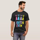 Cousin Crew Bunnies Easter Matching Colorful Rabbi Tシャツ (正面フル)