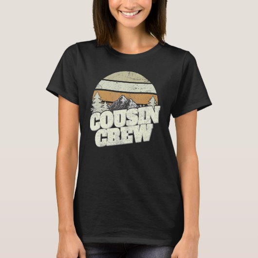Cousin Crew Camping Outdoor Sunset Summer Camp 1 Tシャツ (正面)