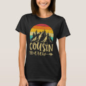 Cousin Crew Camping Outdoor Sunset Summer Camp Vin Tシャツ (正面)
