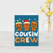 Cousin Crew Christmas 2025 Cookie Kids Boy Girl Fa カード (黄色い花)