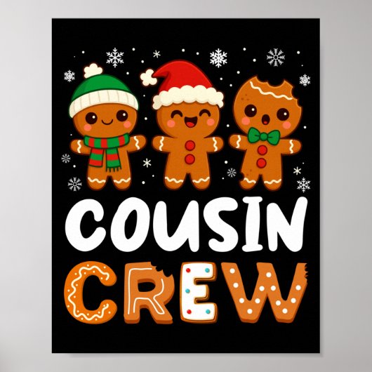 Cousin Crew Christmas 2025 Cookie Kids Boy Girl Fa ポスター (正面)