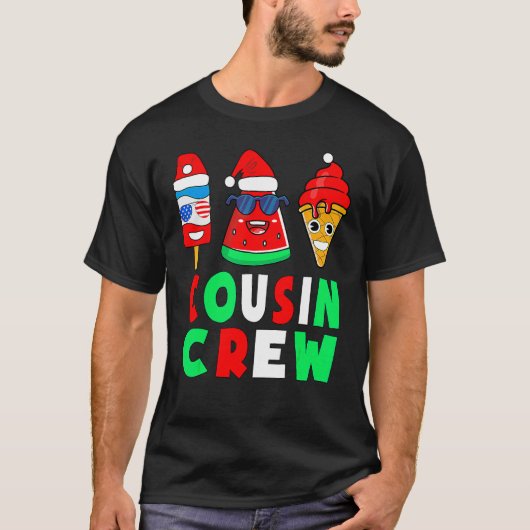Cousin Crew Christmas In July Squad Pajamas Matchi Tシャツ (正面)