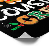 Cousin Crew Christmas Pajama Shirt Gingerbread Man ポスター (角)