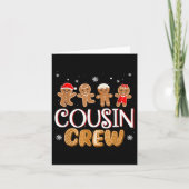 Cousin Crew Christmas Pajama Xmas Funny Gingerbrea カード (正面)