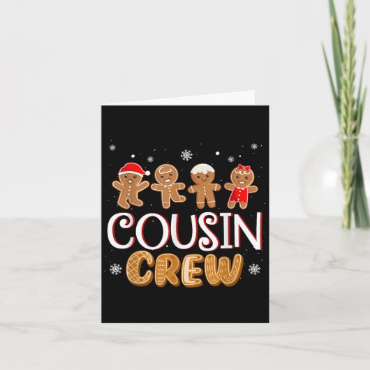 Cousin Crew Christmas Pajama Xmas Funny Gingerbrea カード (正面)