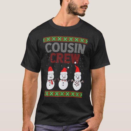 Cousin Crew Christmas Pajamas Gnome Tree Merry Xma Tシャツ (正面)