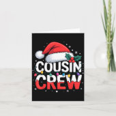 Cousin Crew Christmas Reindeer Antlers Hat Lights  カード (正面)