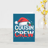 Cousin Crew Christmas Reindeer Antlers Hat Lights  カード (黄色い花)
