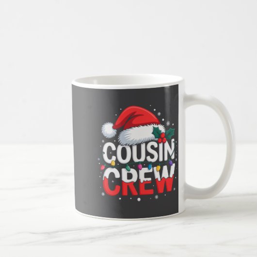 Cousin Crew Christmas Reindeer Antlers Hat Lights  コーヒーマグカップ (右)