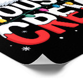 Cousin Crew Christmas Reindeer Antlers Hat Lights  ポスター (角)