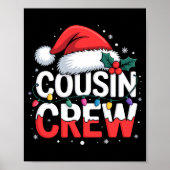 Cousin Crew Christmas Reindeer Antlers Hat Lights  ポスター (正面)
