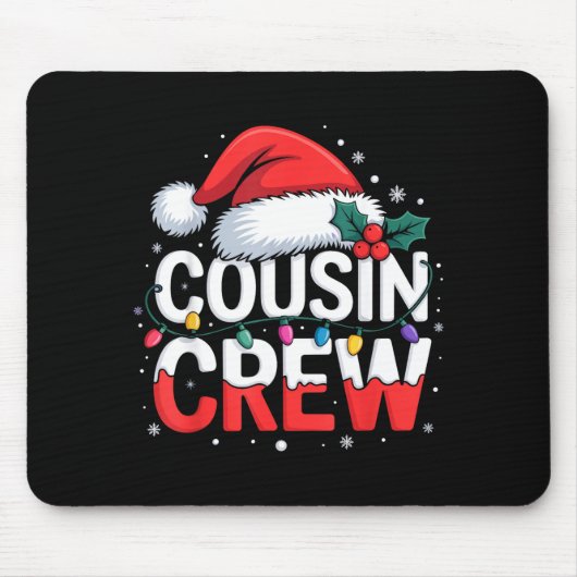 Cousin Crew Christmas Reindeer Antlers Hat Lights  マウスパッド (正面)