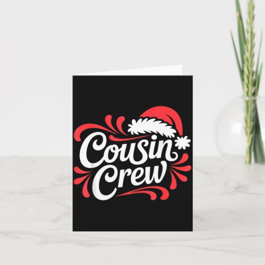 Cousin Crew Christmas Xmas Lights Family Matching  カード (正面)
