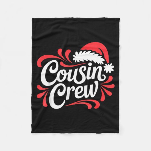 Cousin Crew Christmas Xmas Lights Family Matching フリースブランケット (正面)