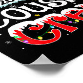 Cousin Crew Christmas Xmas Lights Family Matching  ポスター (角)