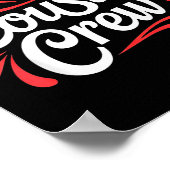 Cousin Crew Christmas Xmas Lights Family Matching  ポスター (角)