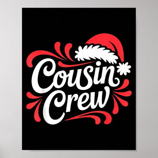 Cousin Crew Christmas Xmas Lights Family Matching  ポスター (正面)