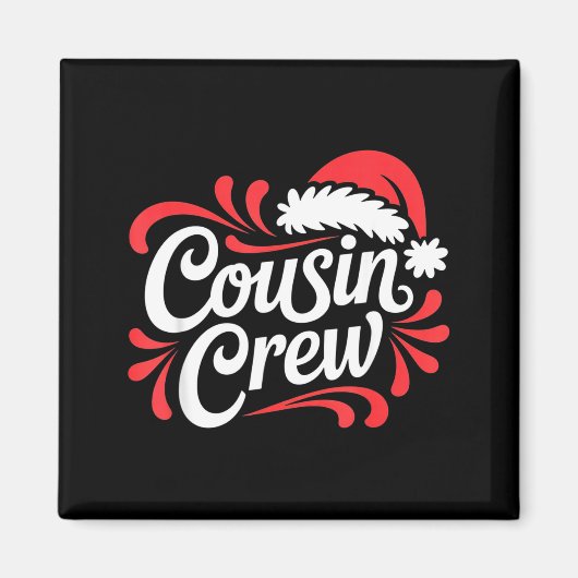 Cousin Crew Christmas Xmas Lights Family Matching  マグネット (正面)