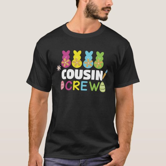 Cousin Crew Cute Bunny Rabbit Matching Easter Day  Tシャツ (正面)
