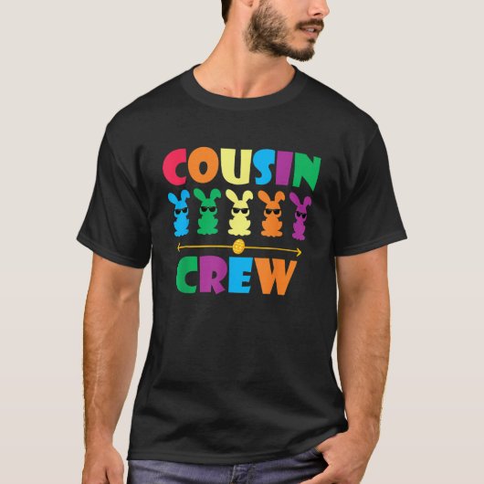 Cousin Crew Easter Bunny Matching Family Boys Girl Tシャツ (正面)