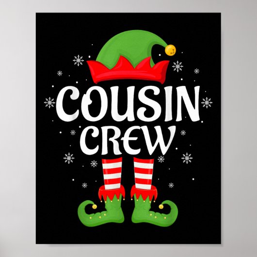 Cousin Crew Elf Xmas Matching Family Elf Squad Chr ポスター (正面)