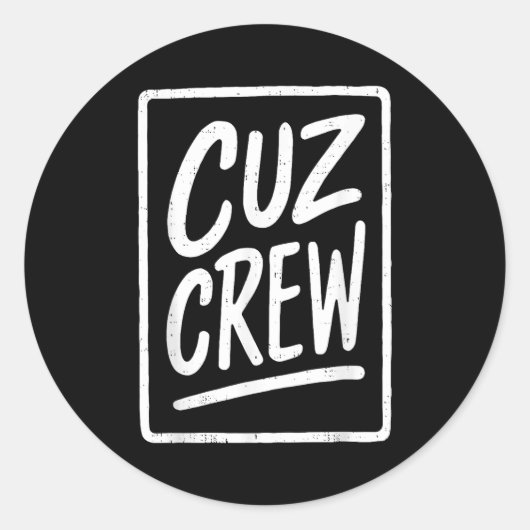 Cousin Crew Family Matching Funny Cousin Squad Tee ラウンドシール (正面)