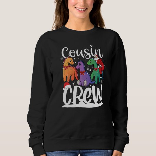 Cousin crew for Kids Boys Girls of rex Dinosaur Ch スウェットシャツ (正面)