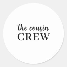 Cousin Crew Fun Family Matching Design ラウンドシール