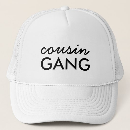 Cousin Crew Fun Matching Family Hat Design キャップ (正面)