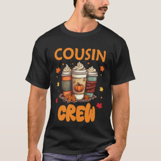 Cousin Crew Halloween Pumpkin Latte Coffee Lover Tシャツ