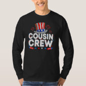 Cousin Crew Happy 4th Of July Uncle Sam Hat US Ame Tシャツ (正面)