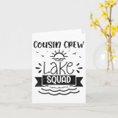 Cousin Crew Lake Squad Family Reunion Summer Water カード (黄色い花)