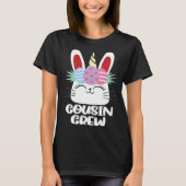 Cousin Crew Unicorn Bunny Easter Egg Hunt Costume  Tシャツ (正面)