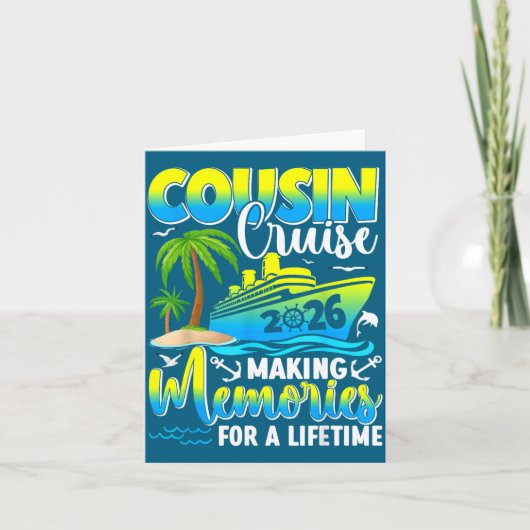 Cousin Cruise 2026 Summer Vacation Beach Family Tr カード (正面)