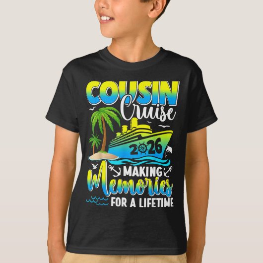 Cousin Cruise 2026 Summer Vacation Beach Family Tr Tシャツ (正面)