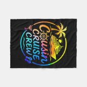 Cousin Cruise Crew Trocal Summer Vacation Matching フリースブランケット (正面(横))