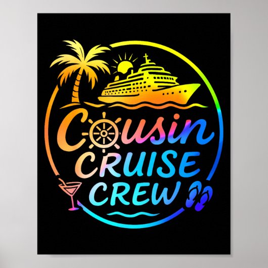 Cousin Cruise Crew Trocal Summer Vacation Matching ポスター (正面)