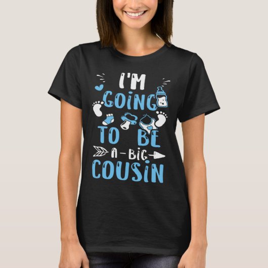 Cousin I m Going To Be A Big Cousin  Baby Boy Tシャツ (正面)