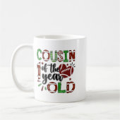 Cousin Of The 1 Year Old Football 1st Birthday Boy コーヒーマグカップ (左)