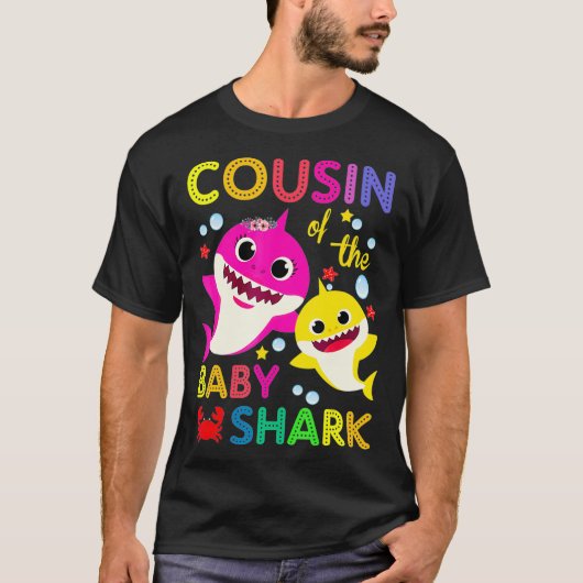 Cousin Of The Baby Shark Birthday Cousin Shark _1  Tシャツ (正面)