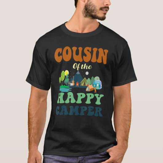Cousin Of The Happy Camper Men 1st Bday Camping Tr Tシャツ (正面)