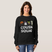 Cousin Squad Crew Boys Girls Kids Halloween Matchi スウェットシャツ (正面フル)