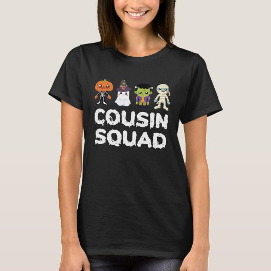 Cousin Squad Crew Boys Girls Kids Halloween Matchi Tシャツ (正面)