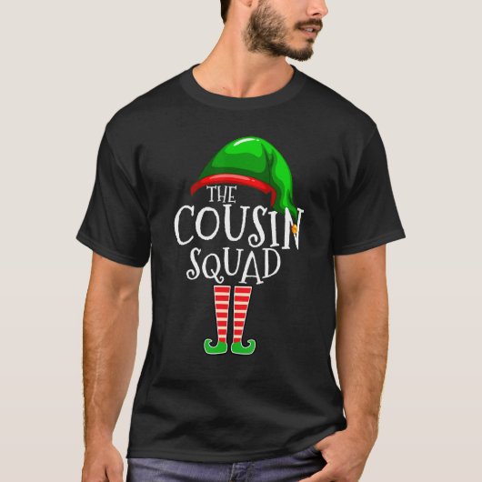 Cousin Squad Elf   Family Matching Group Christmas Tシャツ (正面)