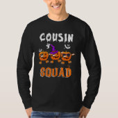 Cousin Squad Halloween Three Dabbing Scary Pumpkin Tシャツ (正面)