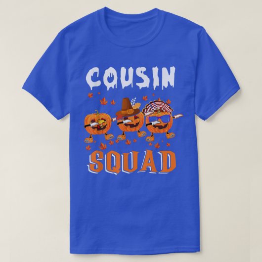 Cousin Squad Thanksgiving Three Dabbing Scary Pump Tシャツ (デザイン正面)