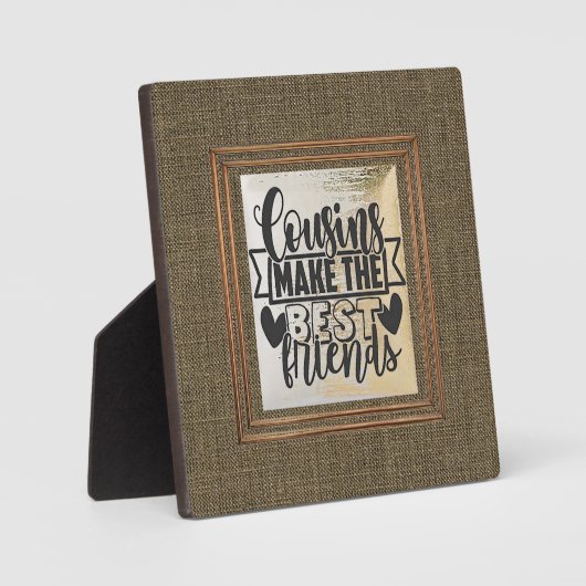 "Cousins" 5.25" x 5.25インチEasel付きプラーク フォトプラーク (正面)