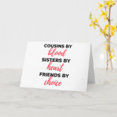 Cousins By Blood Sisters By Heart 2 カード (黄色い花)