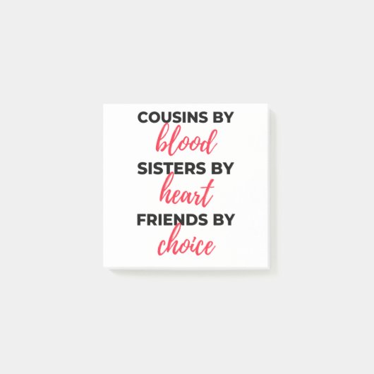 Cousins By Blood Sisters By Heart 2 ポストイット (正面)